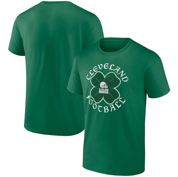 Men's Cleveland Browns Kelly Green St. Patrick's Day Celtic T-Shirt Men's Cleveland Browns Kelly Green St. Patrick's Day Celtic T-Shirt